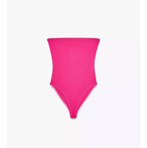 STRETCH BANDEAU BODYSUIT SIZE S - Picture 1 of 1